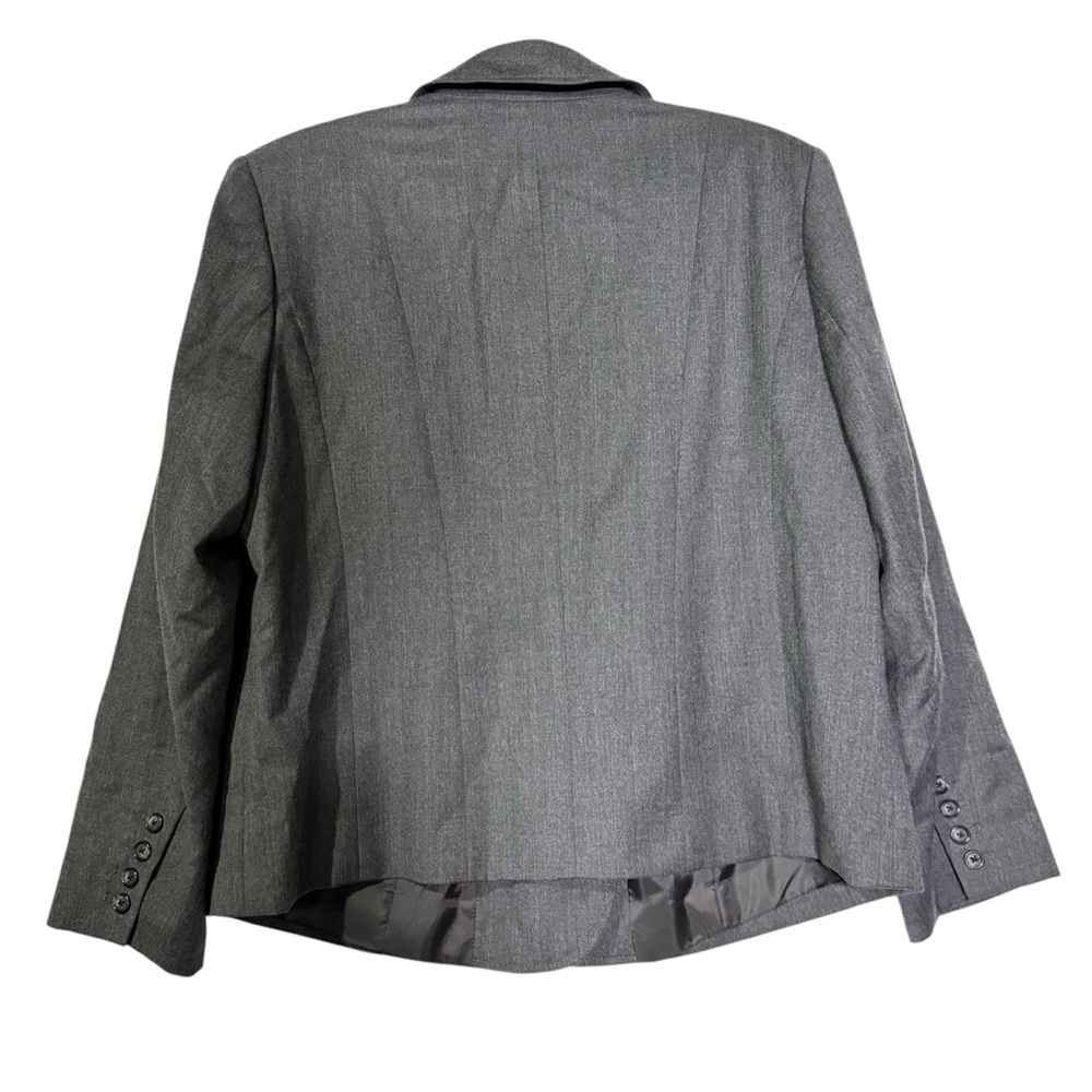 Talbots Gray Blazer Jacket Wool 3-Button Size 18W… - image 2